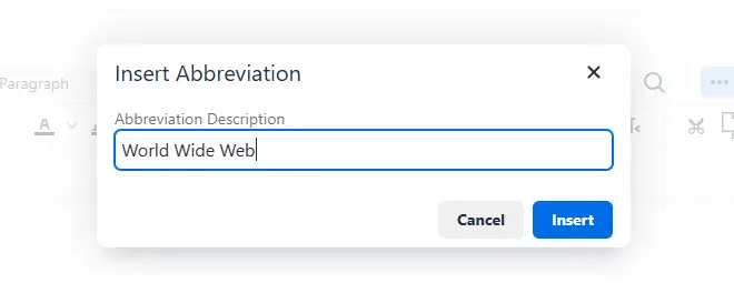dialog window