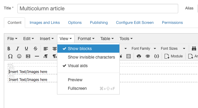 show visual aids