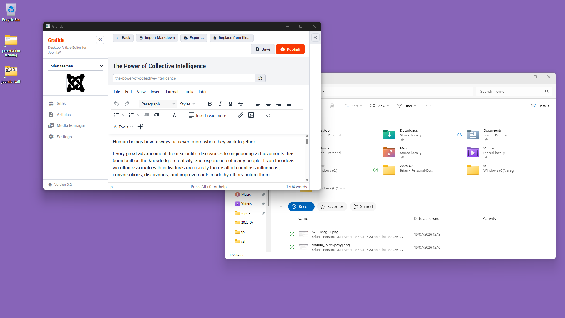 Grafida desktop application