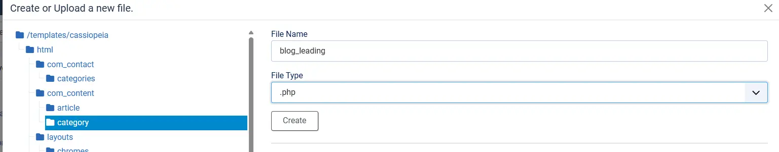 Creating a new file