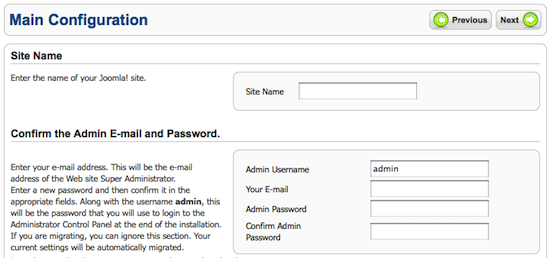 choose your joomla admin name choose your joomla admin name
