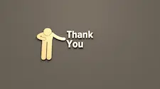 simple icon of a person bowing and saying thank you